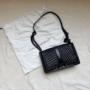 Rebecca Minkoff Black Quilted Chevron Bag